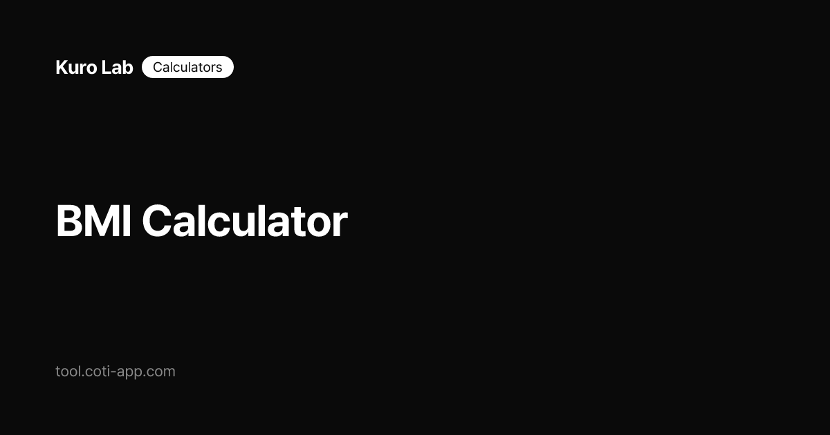 BMI Calculator