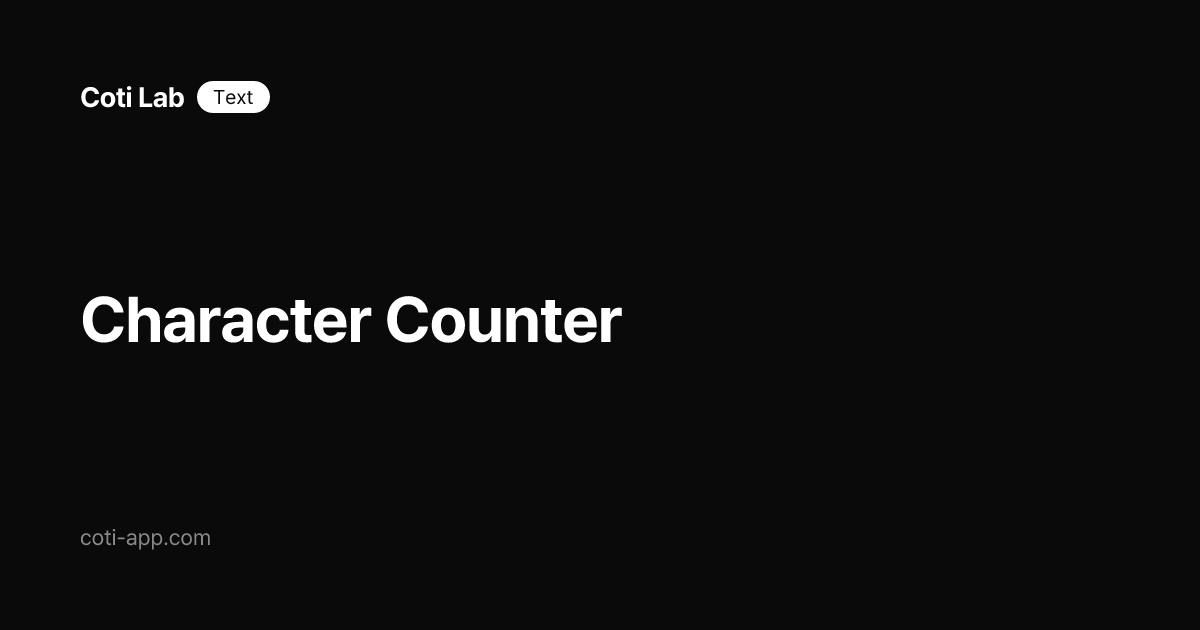 Character Counter
