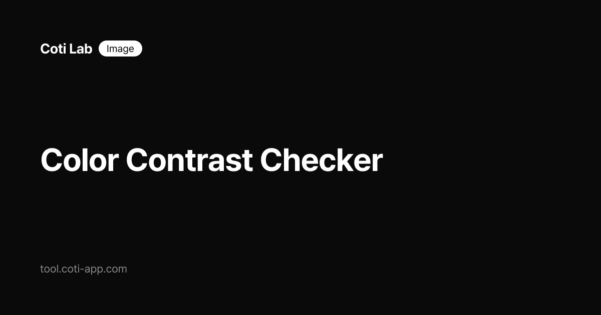 Color Contrast Checker