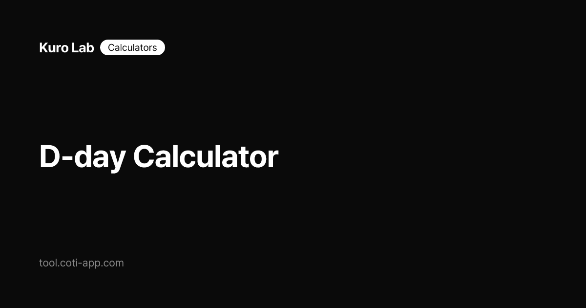 D-day Calculator