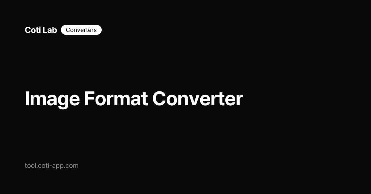 Image Format Converter