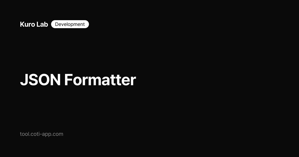JSON Formatter